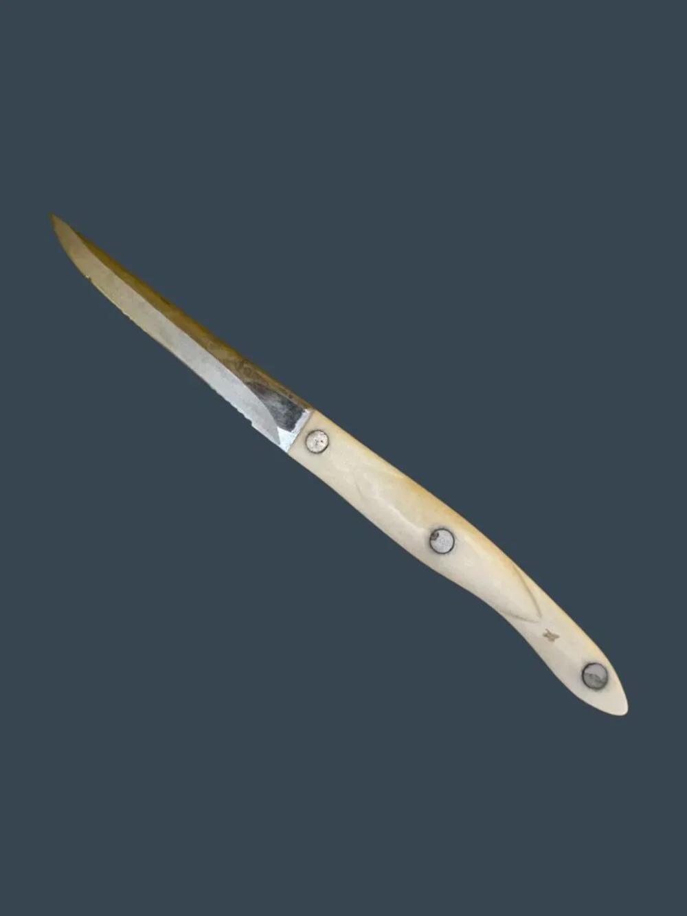 Cutco Knife 1721 JD Serrated White Handle Stainless Steel